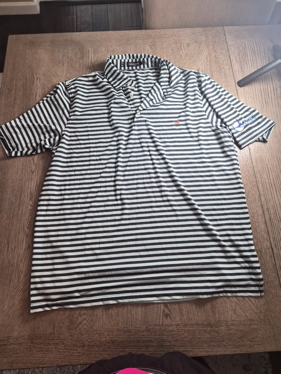 Southern Marsh Other - Southern Marsh Men's Black & White Striped Polo